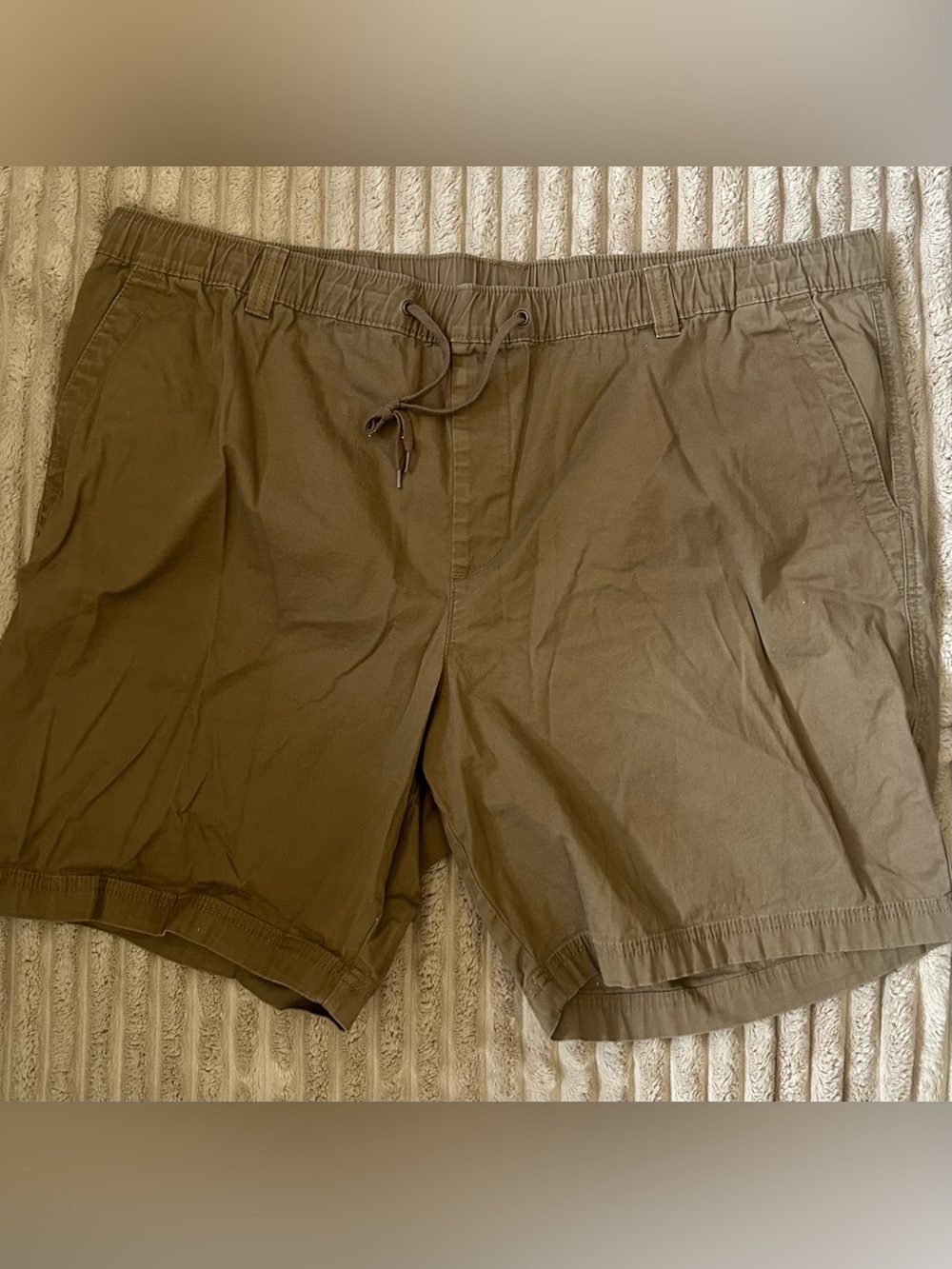 Roundtree & Yorke Olive Drawstring Hybrid Shorts